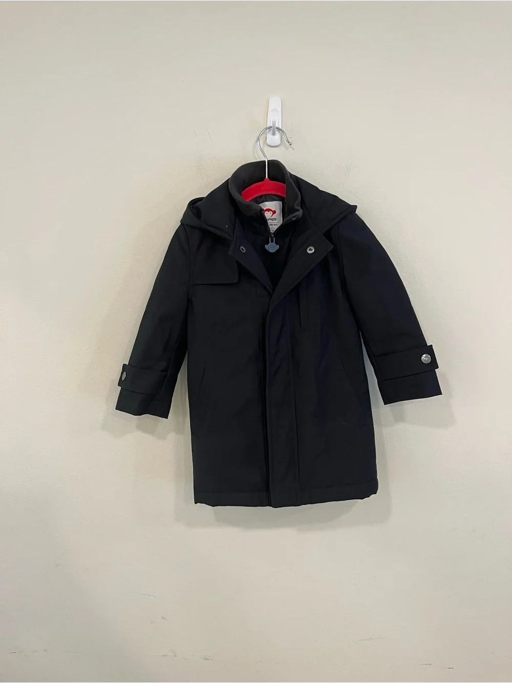 Appaman Black Pea Coat with Hood for Kids